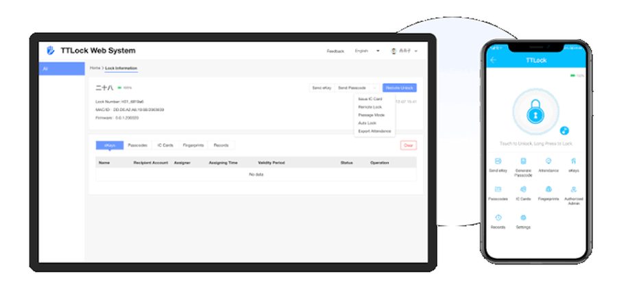 TTLock: sistema web e aplicativo